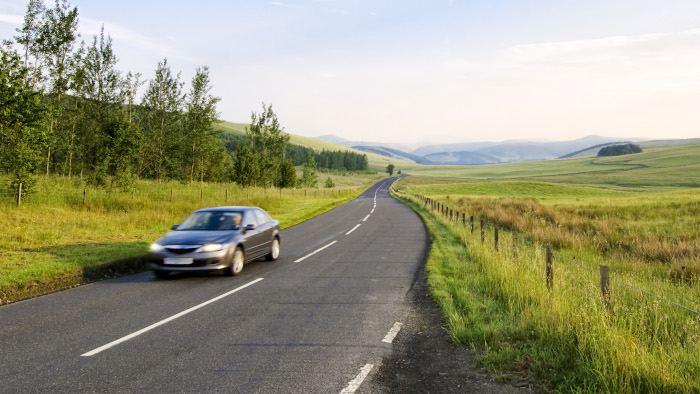 car on the road