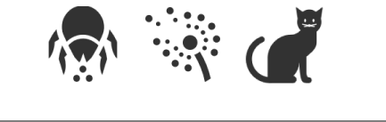 Dust mite and animals icons